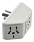 Adaptador Triple Enchufe Piramidal 10a Blanco