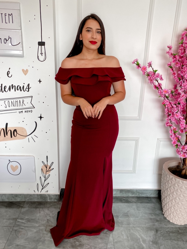 Vestido para festa hotsell ombro a ombro