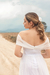 Vestido longo de noiva com decote transpassado e fenda- Diana ( ULTIMAS PEÇAS) - loja online