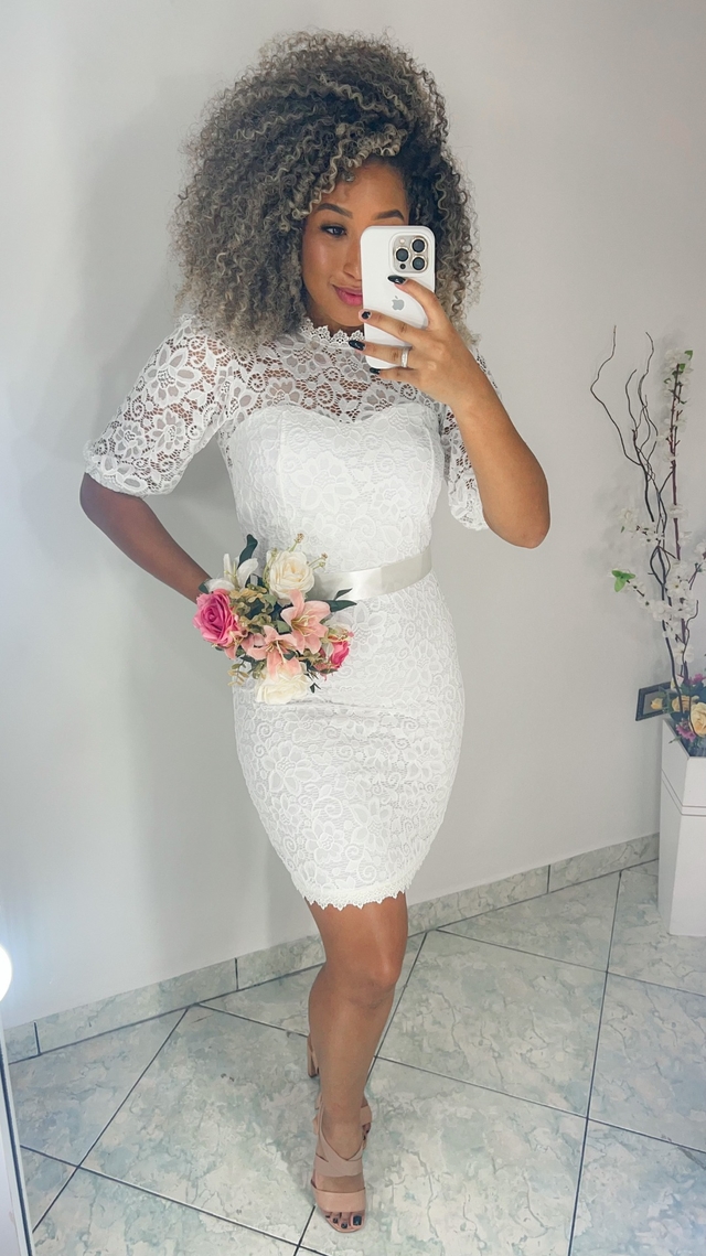 Vestido de fita de cheap cetim