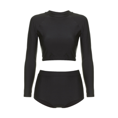 Cropped manga longa preto - comprar online