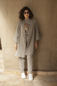 Conjunto moletom com felpa kimono + calça pijama lilás - by the sea