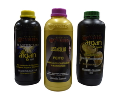 Combo 1 Plastificado Argán Oil x 1000 cc + 1 Alisado Liss & Color Peito x 1000 cc + 1 Alisado Súper Forte Argán x 1000 cc - Evans