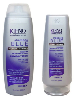 Combo 1 Shampoo Blue Silver Intense x 350 cc + 1 Máscara Blue Silver Intense x 200 cc - Kleno