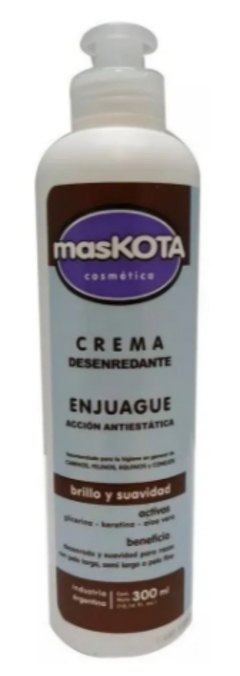 Crema Enjuague Desenredante - Antiestática - Brillo y Suavid x 300 ml - Maskota