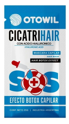 Cicatrihair Efecto Botox Capilar con Acido Hialurónico x 25 g - Otowil - comprar online
