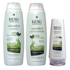 Combo 1 Shampoo Natural Oil x 350 ml + 1 Acondicionador Natural Oil x 350 ml + 1 Máscara Natural Oil x 200 g - Kleno