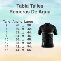 REMERA DE AGUA PARA NIÑOS - LISA - tienda online