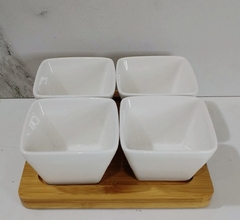 SET X 4 BOWLS MEDITERRANEO CUADRADOS