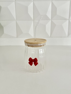 VASO CON SORBETE BOW SMALL ROJO - comprar online