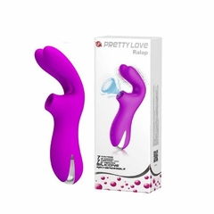 Vibrador com estimulador de clitoris e sugador Ralap