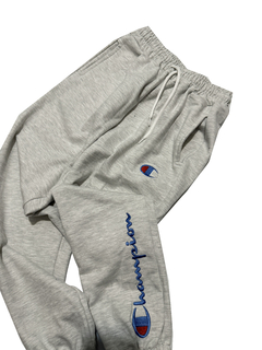JOGGING CHAMPION QUALITY GRIS MELANGE BORDADO