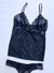Sigry 7600 - Conjunto body camiseta de bul y puntilla, colaless - comprar online