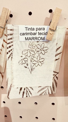 Tinta Marrom para carimbar tecido