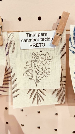 Tinta Preta para carimbar TECIDO