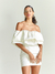 Vestido Nicole - tafetá off white - comprar online