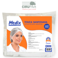 Touca Sanfonada Descartável com elástico - Medix