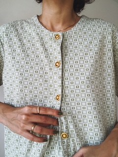 camisa geométrica vintage - m na internet