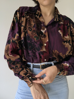 camisa floral abstrata- m - comprar online