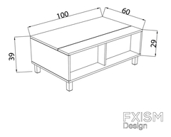 Mesa Ratona Nordica Moderna Melamina Extensible Elevable R2 en internet