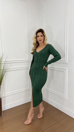 VESTIDO TRICOT MODAL MAVIE BOTÕES - loja online