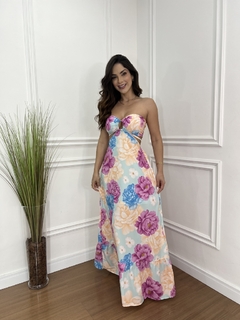 VESTIDO LONGO FLORAL TOMARA QUE CAIA - loja online