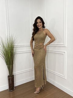 VESTIDO TRICOT RADIJA DOURADO