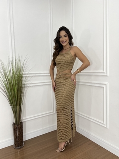 VESTIDO TRICOT RADIJA DOURADO na internet