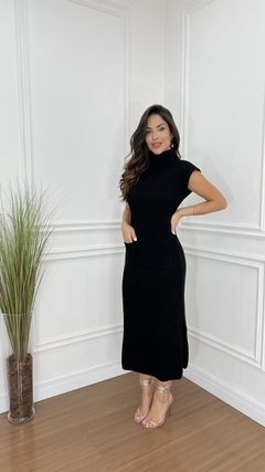 VESTIDO TRICOT MOUSSE COM BOLSOS - Loja Haja Amor