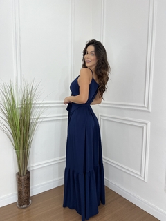 VESTIDO LONGO JHENY AZUL - comprar online