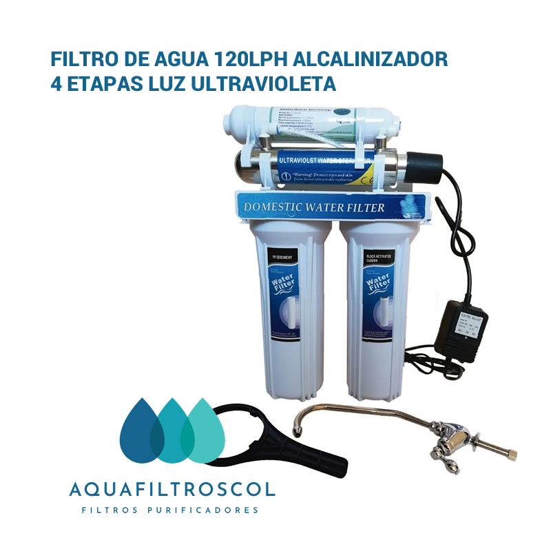 Plantas industriales purificadoras de agua UV de 55W – 4 etapas – 20” – BB  (incluye kit adicional de filtros repuesto) : Aguas e Ingeniería