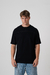 Remera Oversize Costuras Negra - comprar online