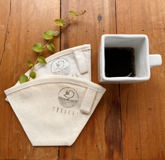 Kit com 2 filtros para café em algodão tamanho 100