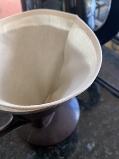Kit com 2 filtros para café em algodão na internet