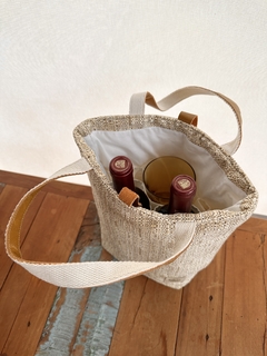 Bolsa Trama Bege para Vinho e Taça Seriema na internet