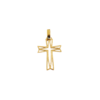Pingente cruz vazada em ouro 18k (080)