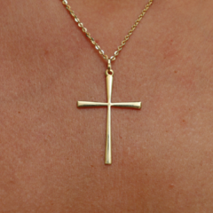 Pingente cruz em ouro 18k (090) - Joalheria Exata