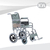 Silla de ruedas transporte cromado desmontable - Care.Quip A202