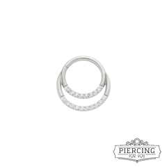 Segmento pedras frontais dupla - Piercingforyou