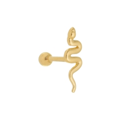Piercing micro reto cobra lisa ouro 18k na internet