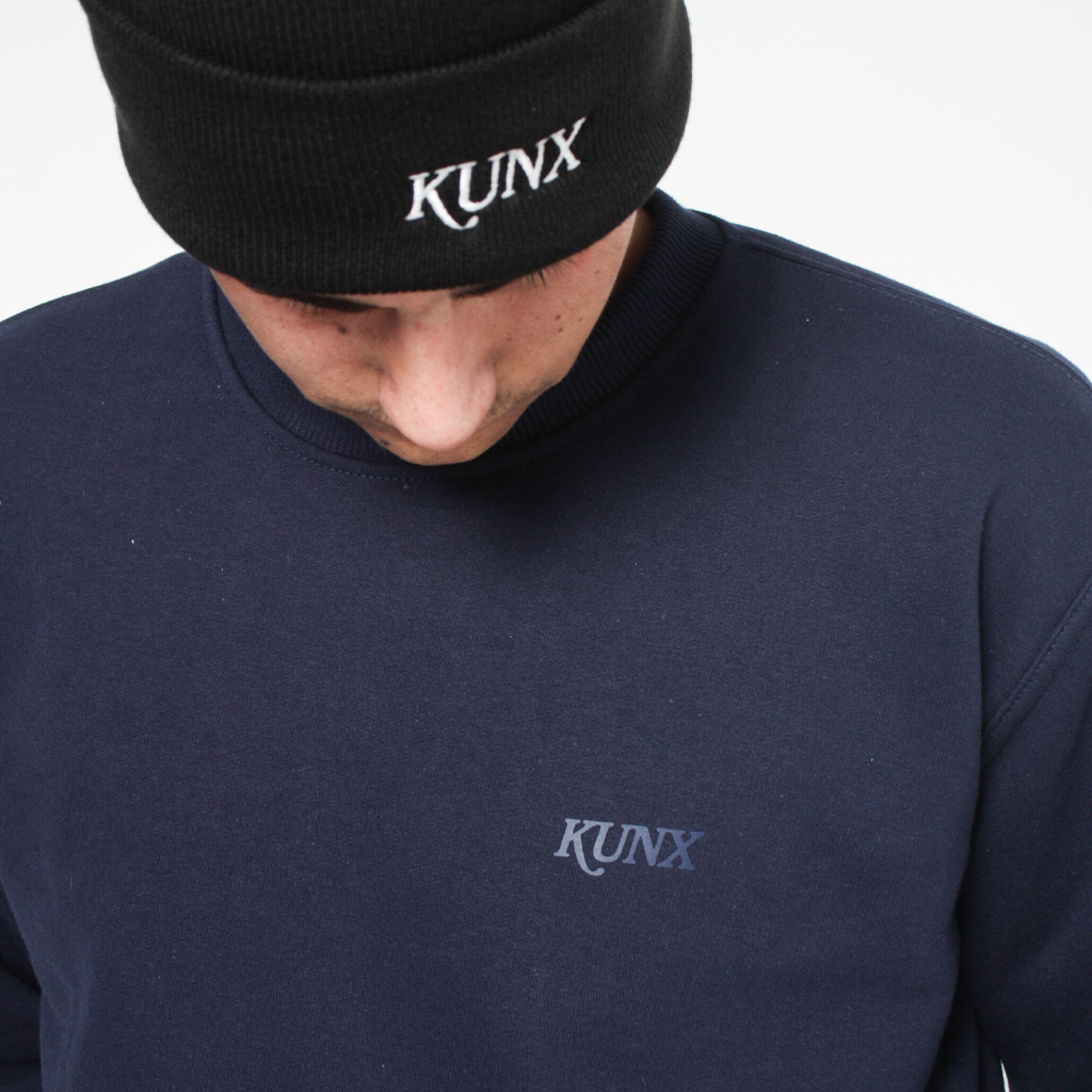 Basic Logo crewneck marinho - Comprar em Kunx SP