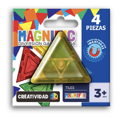 Bloques Magnéticos Magnific Triangulo Tiles equilatero 4 piezas