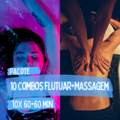 Pacote 10 Combos Flutuar + Massagem | Pacote | Validade 12 meses