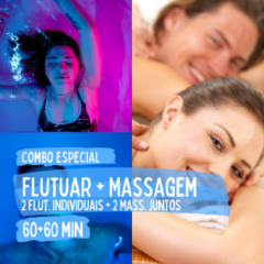 Combo especial casal Flutuar + Massagem | 2 Flutuações (individuais) + 2 Massagens (juntos) - comprar online
