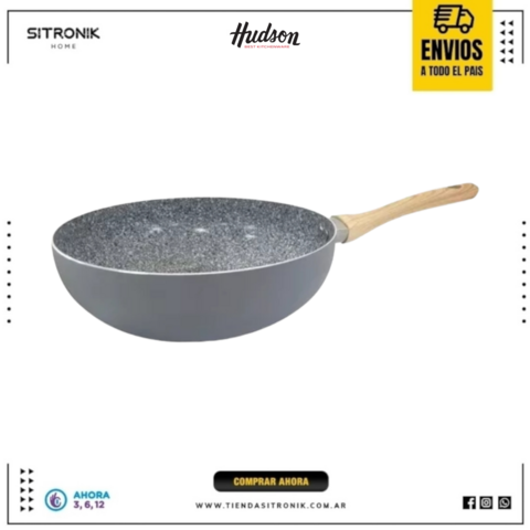 Wok Hudson Granito Antiadherente 28Cm