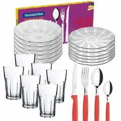 Set de platos vasos y cubiertos tramontina 42pz - Sitronik Home | Todo para la cocina y el hogar |  Hudson, Mastercheff, Tramontina y Fary Home. 