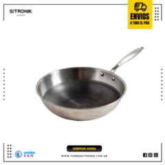 WOK HUDSON 30CM ACERO INOXIDABLE