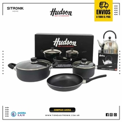 Bateria Cocina Hudson Teflon Doble Capa Antiadhernete Pava