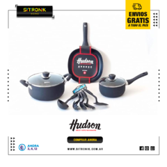 Set Hudson Teflón Negro x 8pz