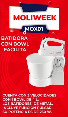 Batidora Moulinex Con Bowl Facilita 4Litros 250w